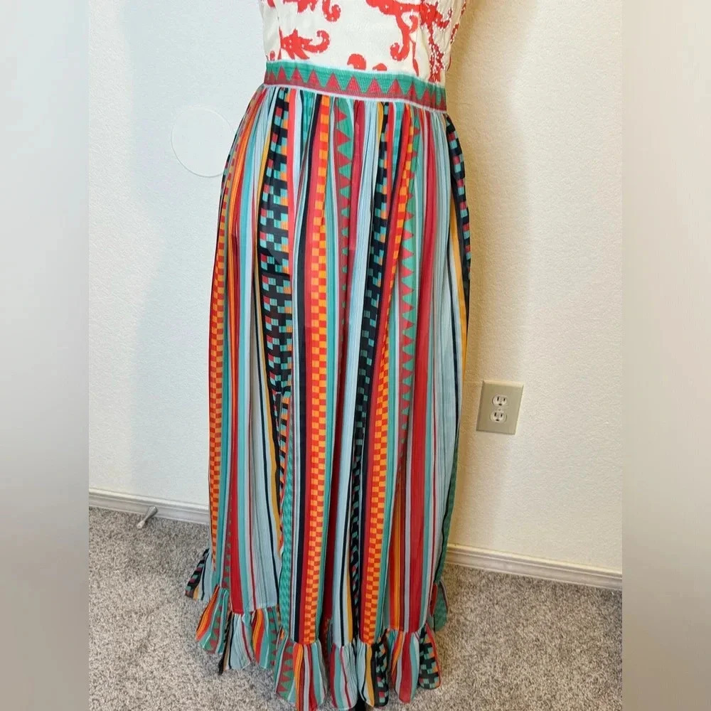 Beaded Bodice Emilia Striped Dress NWT - Picture 3 of 11